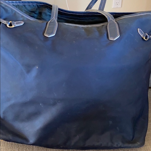 Authentic PRADA Tote Navy Bag - Picture 11 of 14